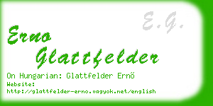 erno glattfelder business card